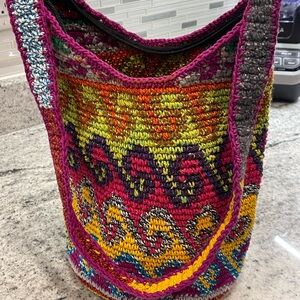Multicolor HandmadeCrochet Shoulder Bag BOHO style